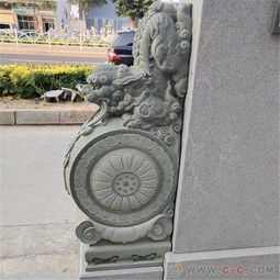 石雕拴馬樁 青石仿古獅子造型，融合鎮宅招財與室內裝飾的藝術